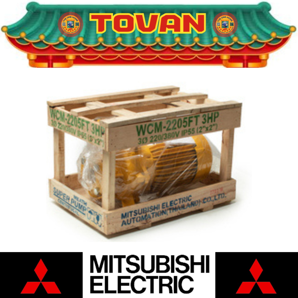 MITSUBISHI  ปั๊มหน้าแปลน 3HP 3เฟส รุ่น WCM-2205F-T # ออก..ใบเสร็จ-ใบกำกับภาษี..ได้ครับ..