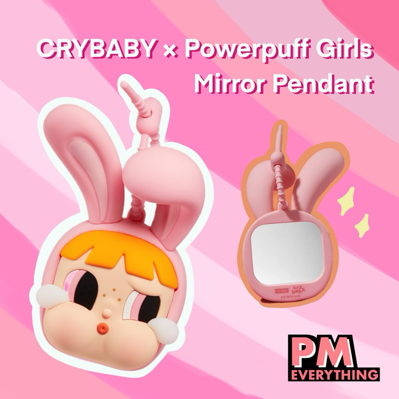 [พร้อมส่ง ] CRYBABY × Powerpuff Girls Series-Mirror Pendant พวงกุญแจกระจก