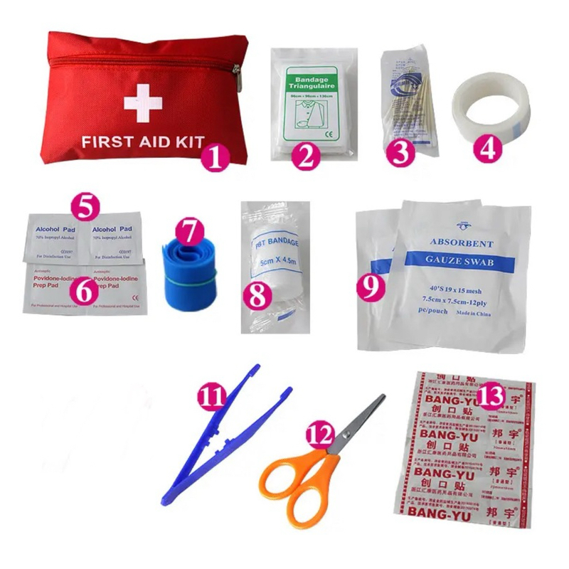 กระเป๋าพยาบาลพร้อมอุปกรณ์ ชุดปฐมพยาบาลแบบพกพา First aid kits ชุดนาสามัญประจำบ้าน ติดรถ กระเป๋าพยาบาลพกพาพร้อมอุปกรณ์ ราคา ถูกที่สุด ดีลบีเคเค แกลเลอรีภาพที่ 3