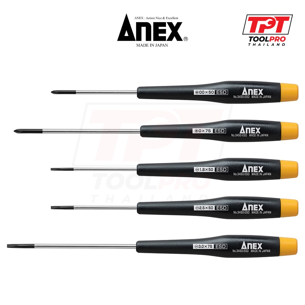 Anex ด้ามไขควง Precision Screwdriver Handle (No. 3610-H)