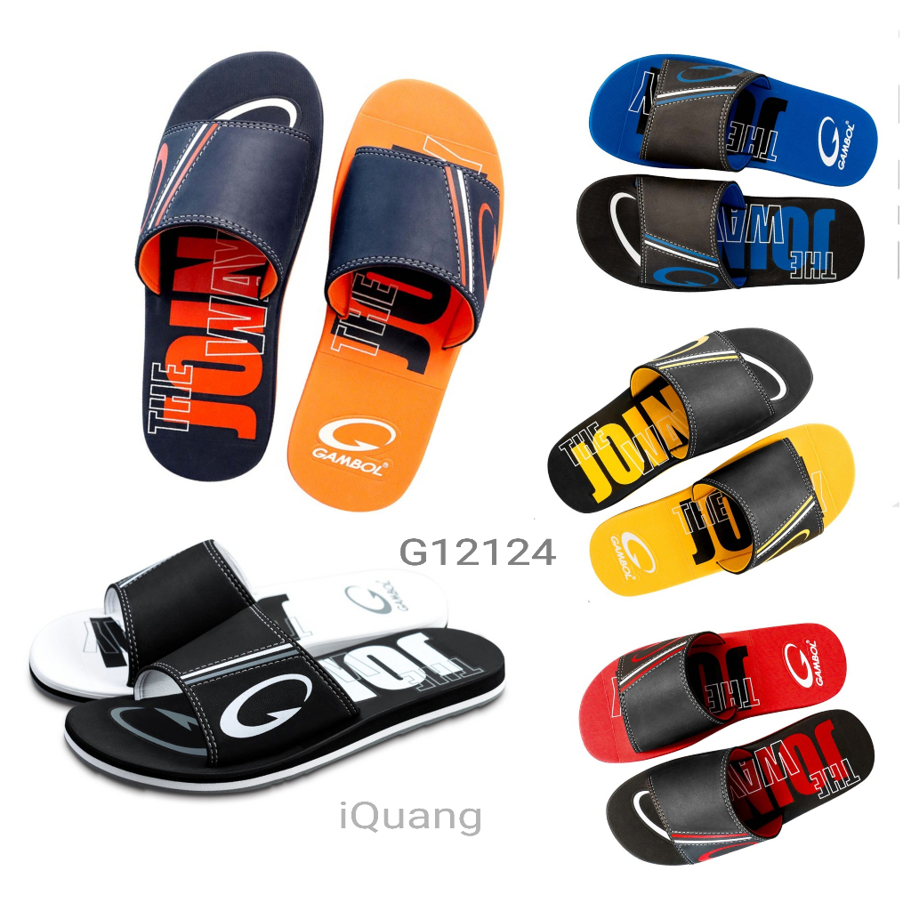 รองเท้าแตะสวมชาย​ แกมโบล TwoTone สลับสี​ Gambol GM12124​