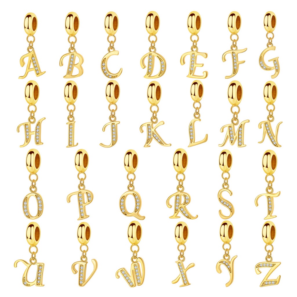 จี้pandora จี้แพนตัวอักษร A-Z สีทอง