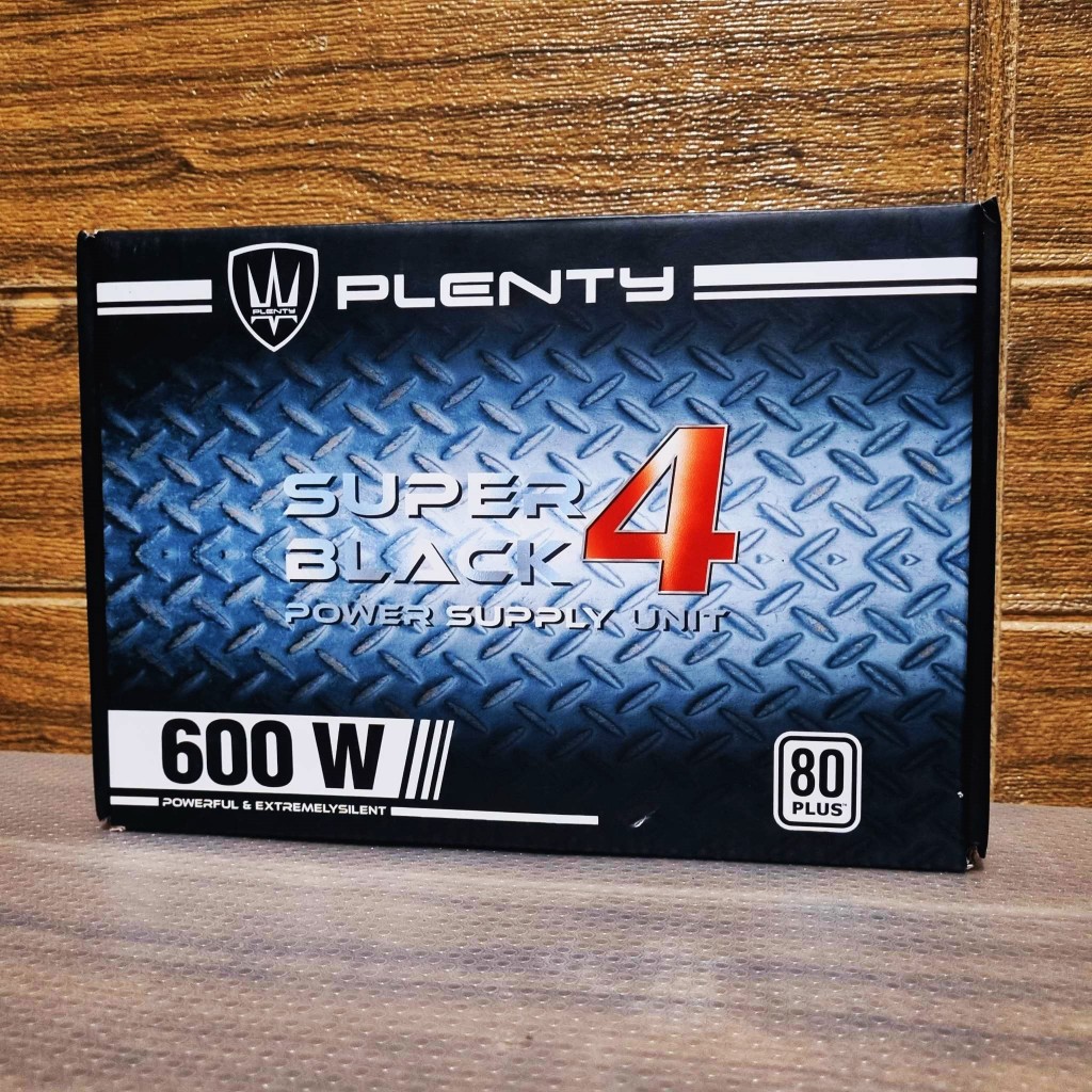 POWER SUPPLY (อุปกรณ์จ่ายไฟ) PLENTY SUPER BLACK 4 600W 80+ White สินค้ามือ2/ใช้งานปกติ/มีประกันศูนย์