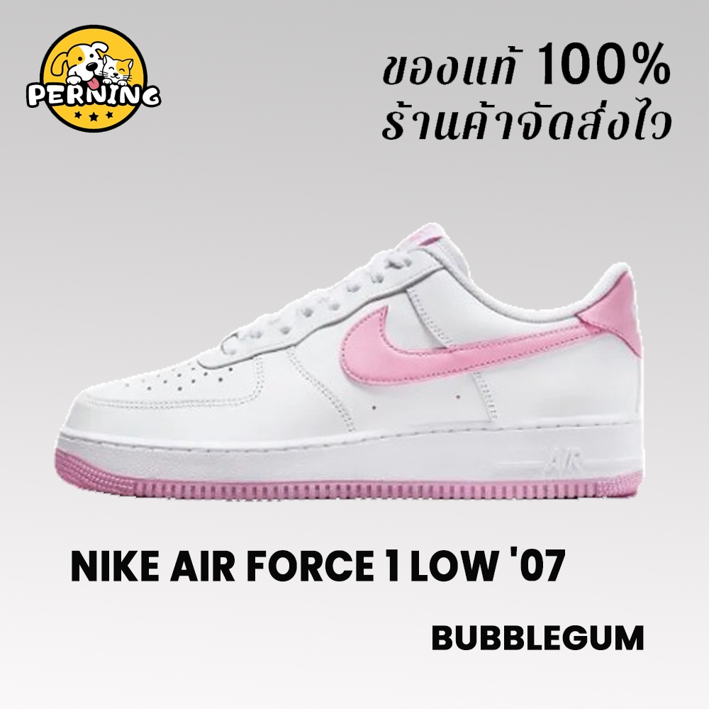 (ของแท้ 100%) NIKE AIR FORCE 1 Low '07 White Pink Rise "Bubble Gum" FJ4146-101 air force รองเท้าผ้าใบ