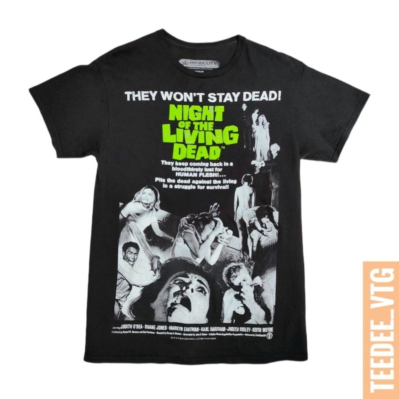 เสื้อยืดลายสกรีน ภาพยนตร์ Night of the living dead ลิขสิทธิ์แท้มือสอง