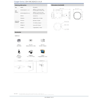 DAHUA DH-HAC-B2A21P-U-IL-A กล้องวงจรปิดระบบ HD 2 MP มีไมค์ในตัว Dual Light ภาพสี 24 ชม.