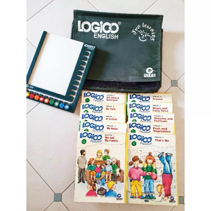 GROLIER LOGICO ENGLISH กระเป๋าเขียว ของแท้ 100%(มือสอง)