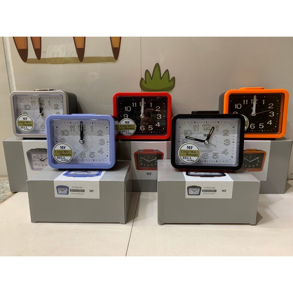 นาฬิกาปลุกตั้งโต๊ะ  เสียงกระดิ่งดัง พรายน้ำ เดินกระตุก รุ่นMF  ของแท้ สินค้าพร้อมส่ง ประกันเครื่อง 1ปีเต็ม QHK062 seiko