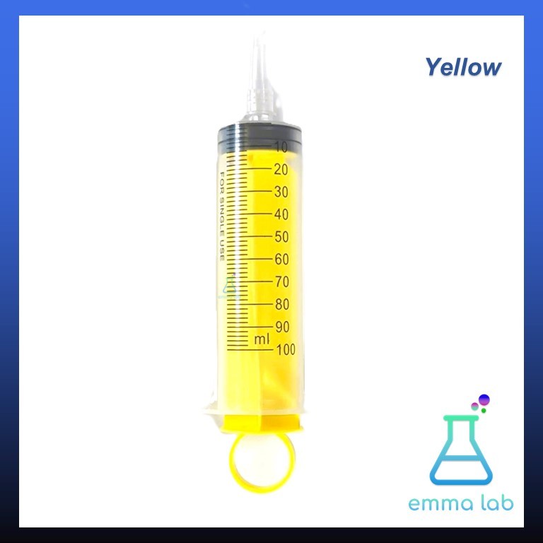 ไซริ้งค์ พลาสติก Large Disposable Plastic Syringe แบบไม่มีเข็ม กระบอกสูญญากาศ ขนาดใหญ่ 100ml มี 5 สีให้เลือก