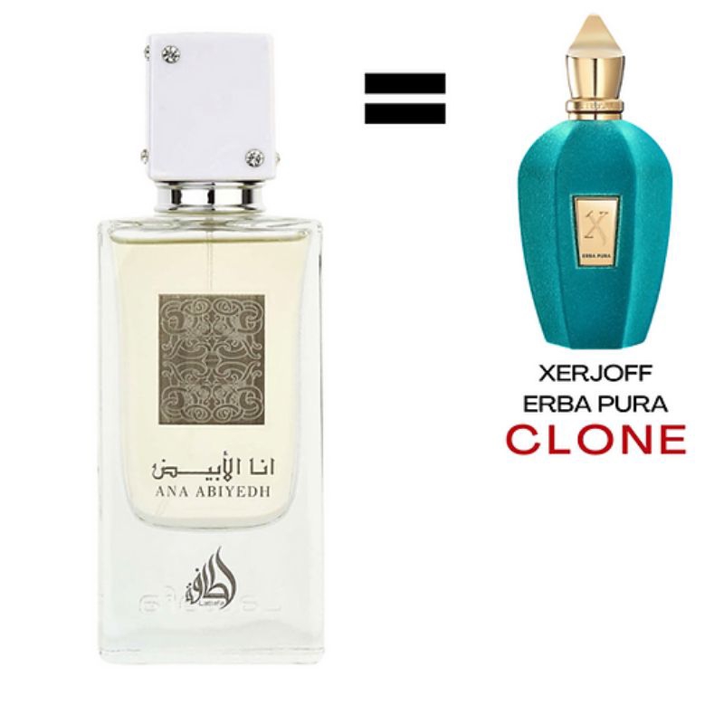 น้ำหอม Ana Abiyedh Eau de Parfum by Lattafa Perfumes ขวดดำ มีความหอมสดชื่นผสมผสานกับกลิ่นหวานและกลิ่นไม้!