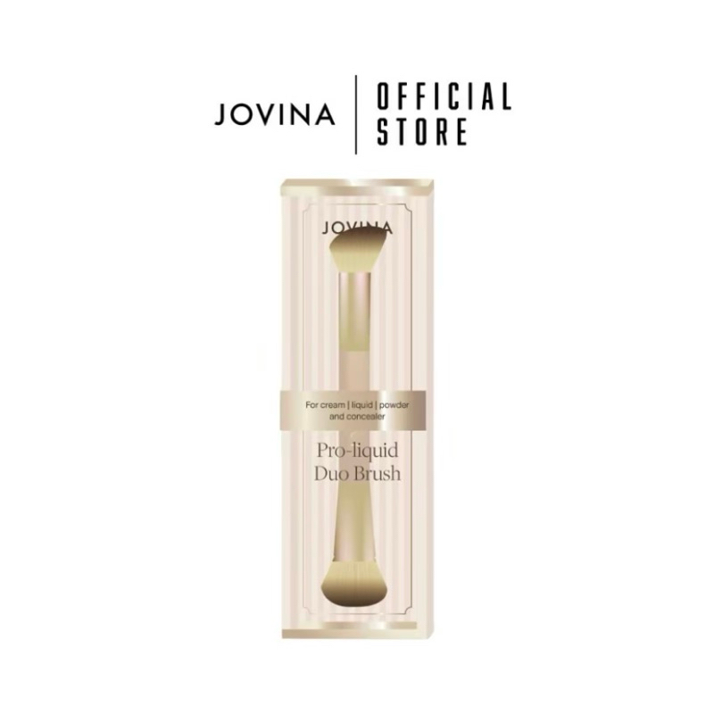 (พร้อมส่ง) แปรงแต่งหน้าโจวีน่า Jovina Pro-Liquid Duo Brush สำหรับลงรองพื้น และคอนซีลเลอร์ 2 In 1