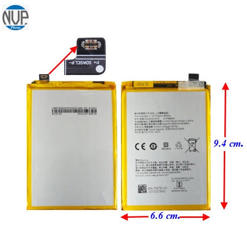 แบตเตอรี่ Oppo Realme C55,RMX3710,Narzo 50,RMX3286(BLP875) 6.6x9.4 cm.5000 mAh.     ใช้ได้กับรุ่น...