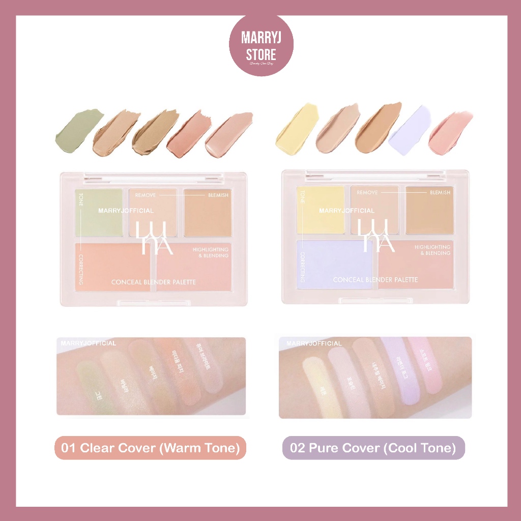 (แท้/พร้อมส่ง ) LUNA Conceal Blender Palette Clear Cover 6g. คอนซีลเลอร์พาเลตลูน่า
