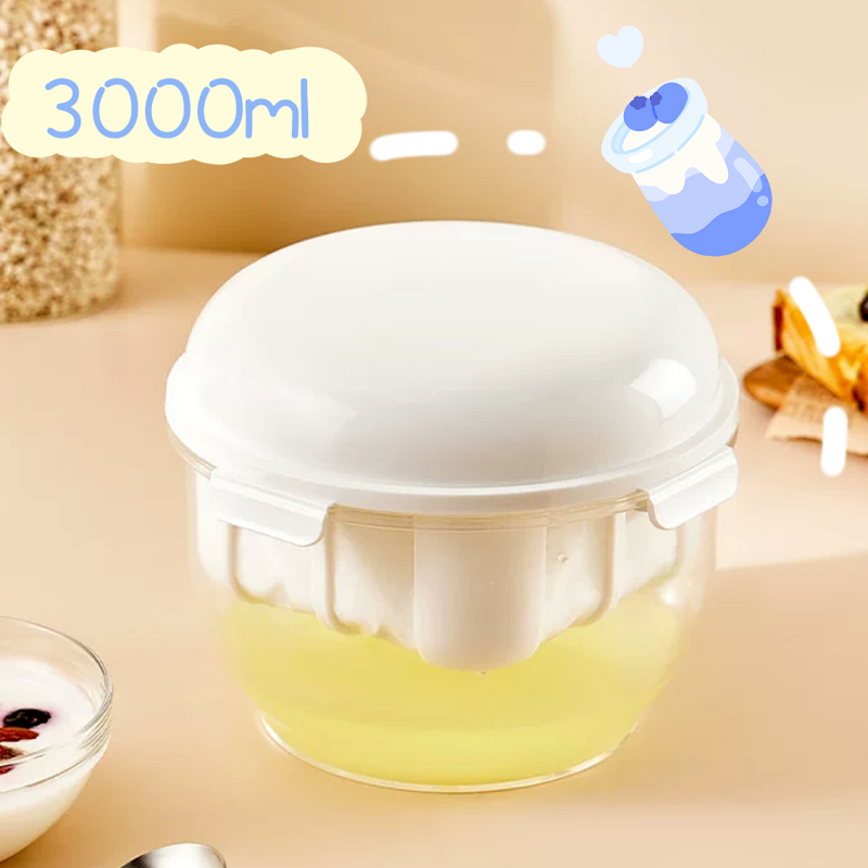 3000ML เครื่องกรองกรีกโยเกิร์ต ที่กรอง กล่องกรองกรีกโยเกิร์ต กรอง greek yogurt พร้อมฝาปิด KKHOME