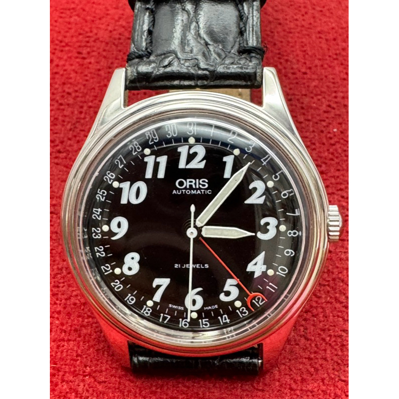 ORIS 21 Jewels Automatic  เข็มชี้วันที่ก้ามปู ตัวเรือนสแตนเลส  นาฬิกาผู้ชาย มือสองของแท้