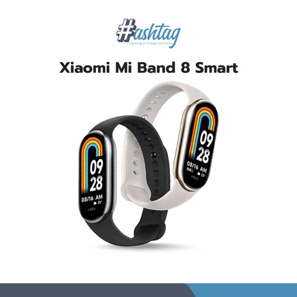 [NEW] Xiaomi Mi Band 8 Smart นาฬิกาสมาร์ทวอทช์ การวัดออกซิเจนในเลือด หน้าจอ1.62" 60Hz AMOLED การปรับความสว่างได้อัจฉริยะ