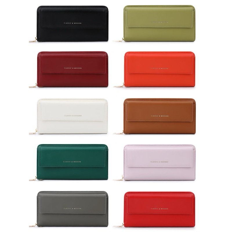 เข้ามาสีใหม่[พร้อมส่งในไทย]กระเป๋าสตางค์ผู้หญิงCLASSIC&MODERN แท้พร้อมส่งกระเป๋าตั้งค์9612-111