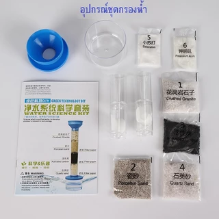 ชุดทดลองวิทยาศาสตร์ เครื่องกรองน้ำขนาดเล็ก DIY ของเล่นฝึกทักษะวิทยาศาสตร์ ของเล่นเพื่อการศึกษา โครงงาน สิ่งประดิษฐ์