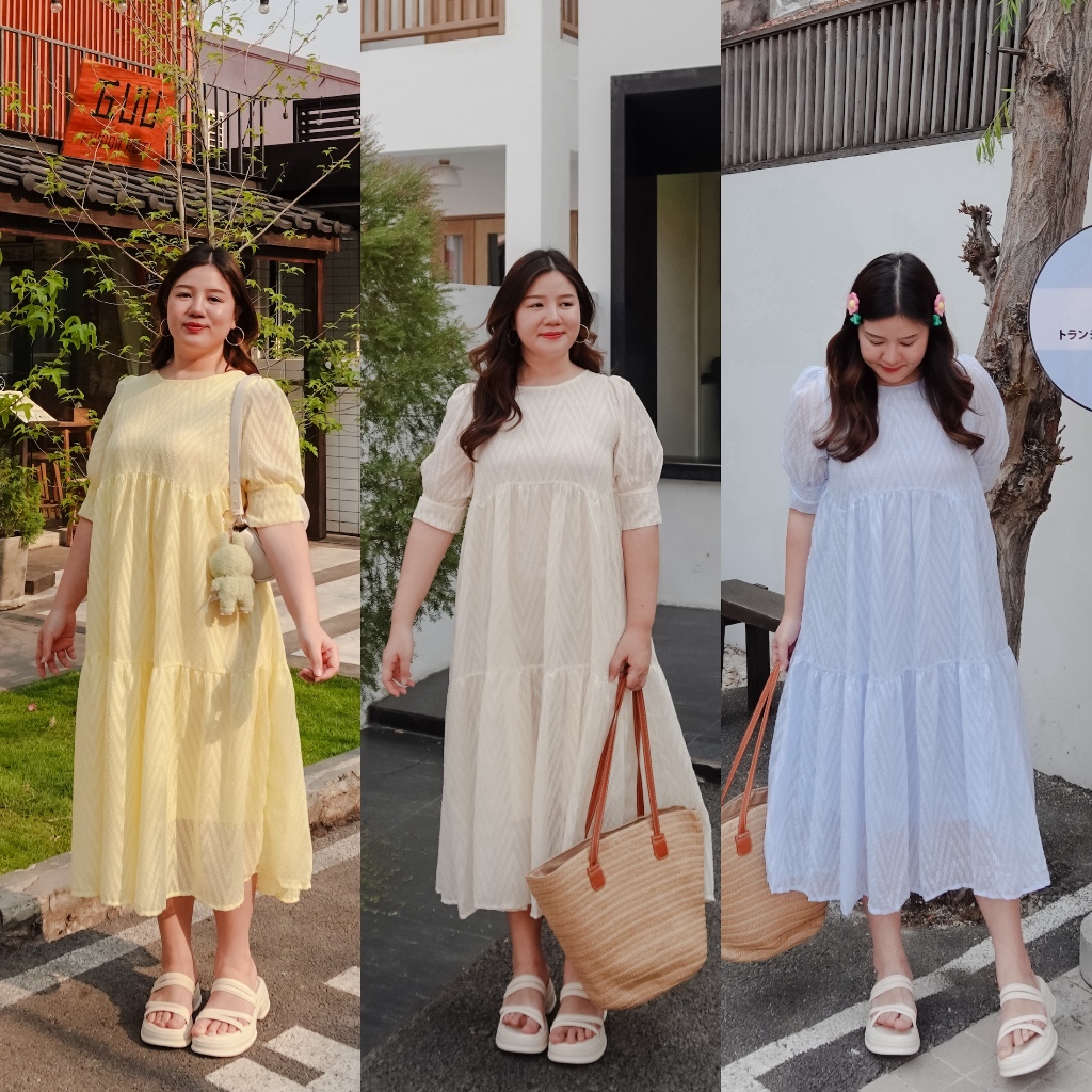 ( อกถึง 47”) Gracey Dress เดรสสาวอวบ ชุดสาวอวบ