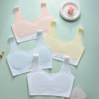 (ส่งไว) ชุดชั้นในเด็กผู้หญิงไม่มีตะเข็บ อายุ8-12ปี สีขาว ฟ้า…