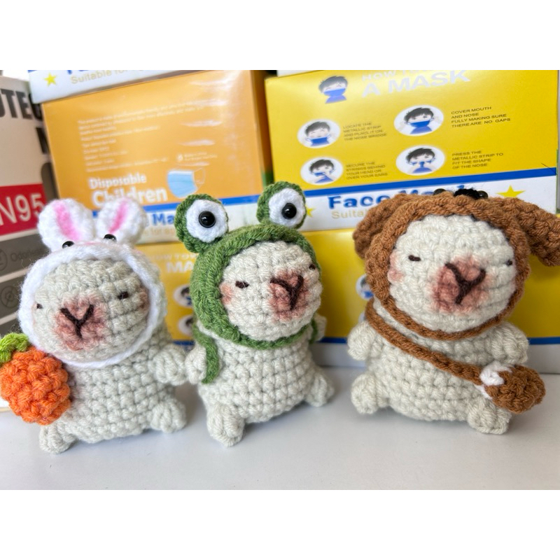 คาบิบาร่า พวงกุญแจไหมพรม✨ - รูปที่ 3