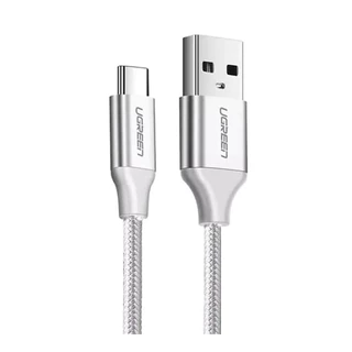 CHARGER CABLE (สายชาร์จ) UGREEN US288 USB-A TO USB-C (60131) 1M SILVER