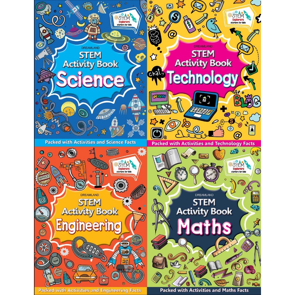 STEM Activity Books STEM for kids แบบฝึกหัดเสริมพัฒนาการสเต็ม