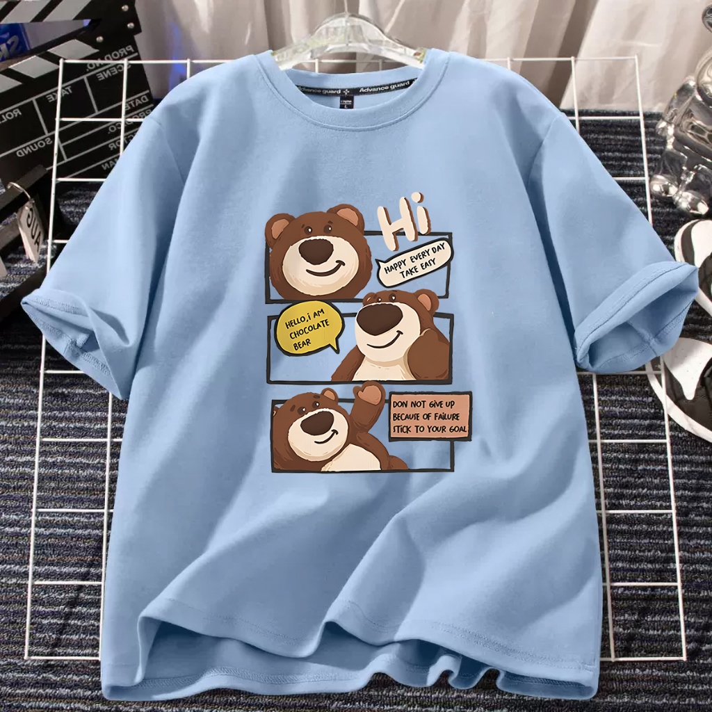 D548 （พร้อมส่งจากไทย）เสื้อยืดแขนสั้น สำหรับชายและหญิง.ลายแฟชั่นน่ารัก