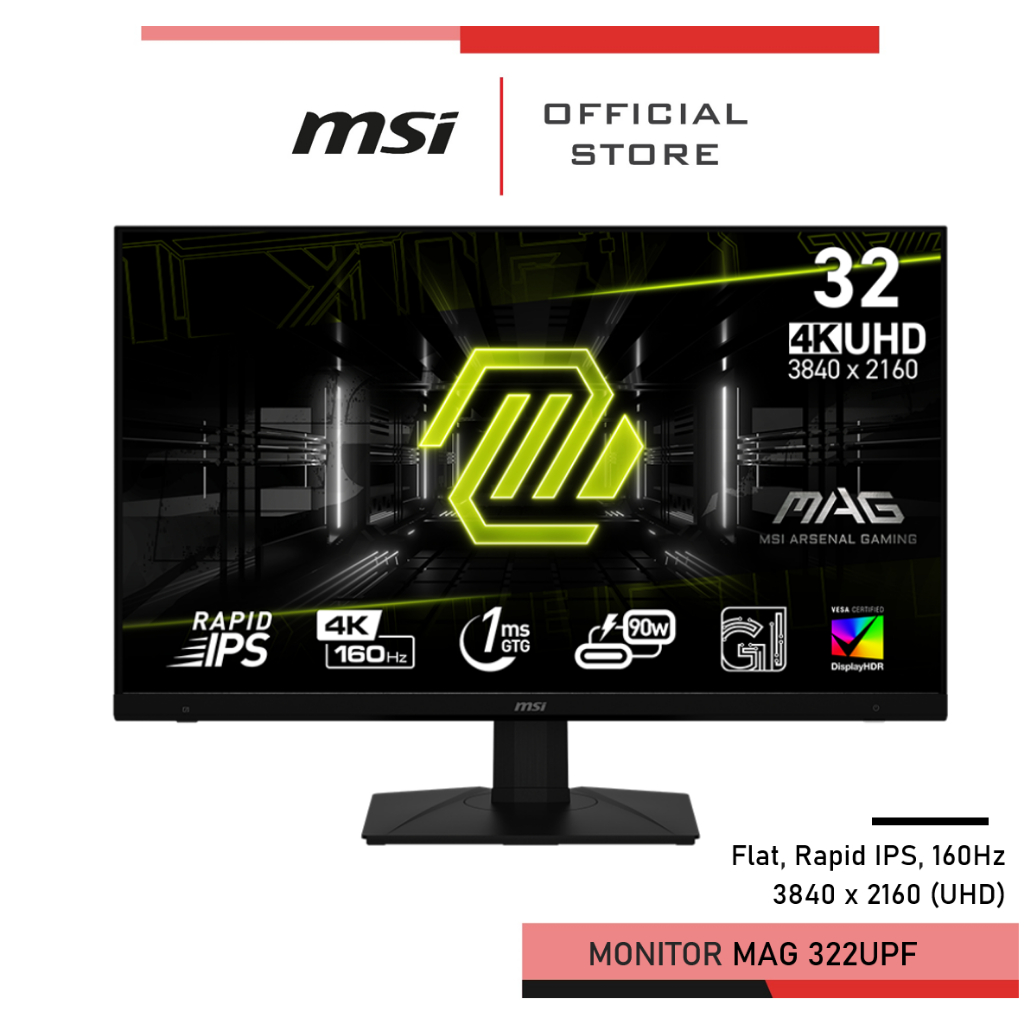 [Pre-Order] MSI MAG 322UPF Monitor 32" 4K UHD (81.28 cm) จอคอมพิวเตอร์