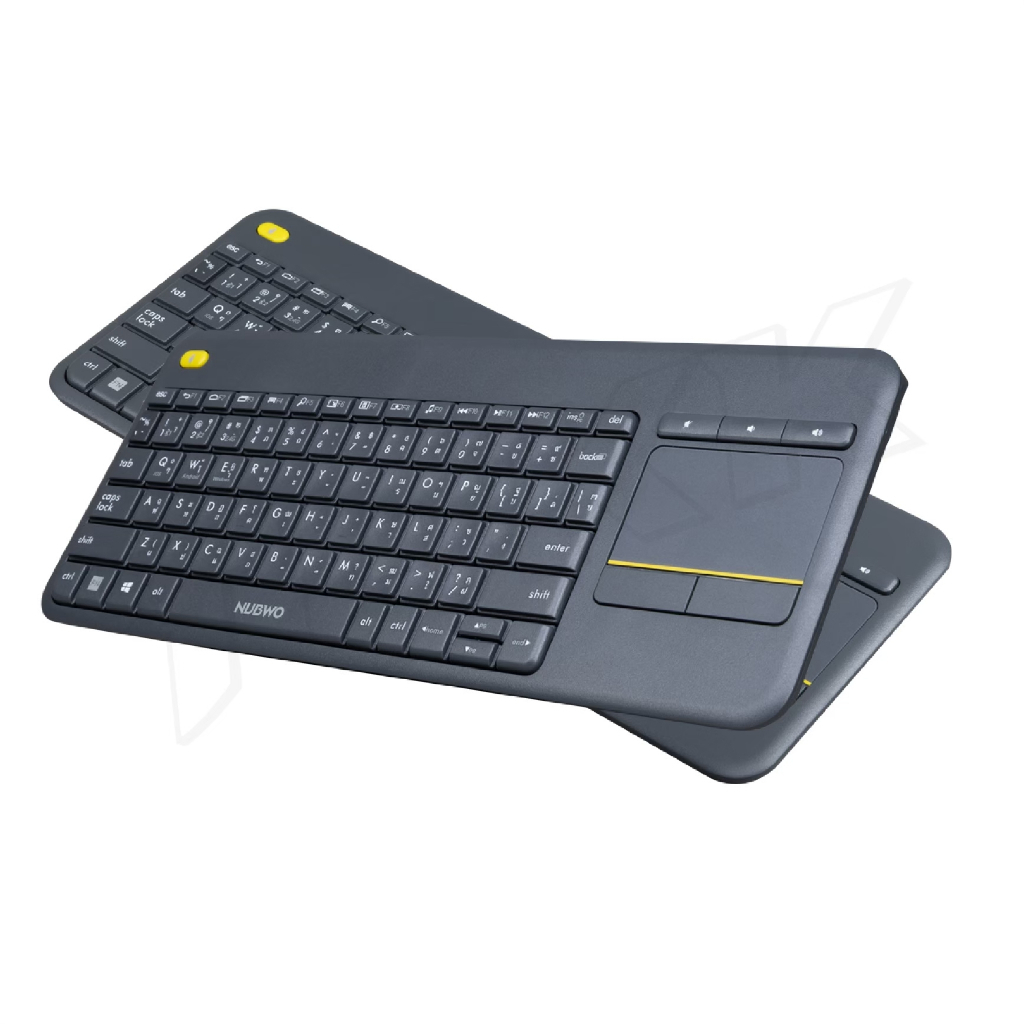 Nubwo รุ่น NKB-107 คีย์บอร์ด+เมาส์ทัช Keyboard Dual Mode Wireless Bluetooth Touchpad คีย์บอร์ดไร้สายมีทัชแพด