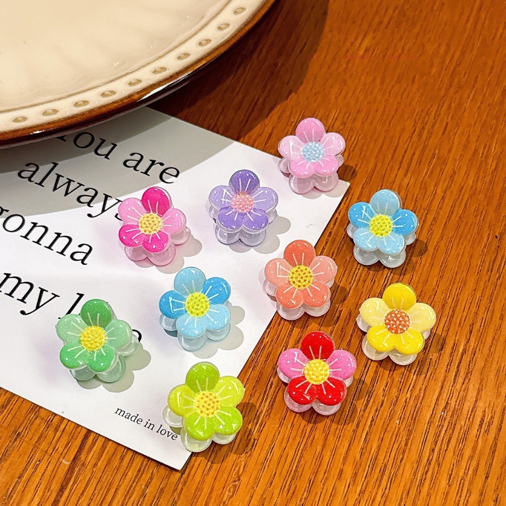 กิ๊บติดผม ร้านสุ่มสีให้ค่ะ  ลายดอกไม้สีแคนดี้ ลายการ์ตูน หวานน่ารักมินิ สไตล์เกาหลี