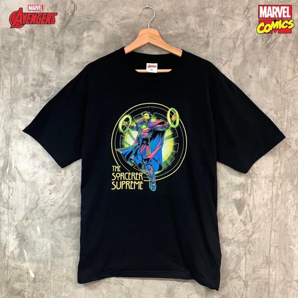 ลิขสิทธิ์แท้จาก Marvel เสื้อยืด Dr.Strange The Sorcerer Supreme สีดำ Official licence mvx-114