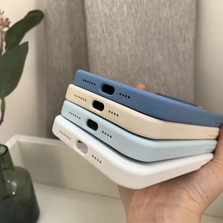 เคส กำมะหยี่ Silicone สำหรับ ไอโฟน 15/14/13/12/11 Pro Max เคสซิลิโคน กันเปื้อน Cover Case White พร้อมส่ง สีพาลเทส 024