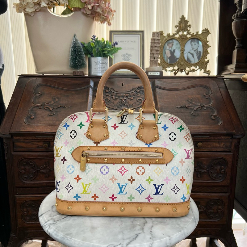 LV Alma multicolor white ปี 2004 มือสองของแท้