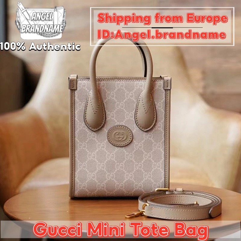 👜กุชชี่ GUCCI GG Retro Mini Tote Bag With Interlocking G Shoulder Bag