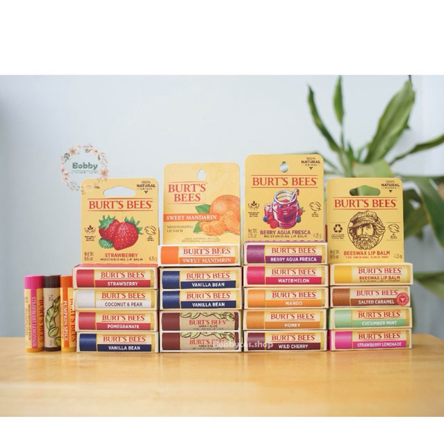 มาใหม่ !! Burt’s bees Moisturizing Lipbalm Exp.แจ้งแต่ละกลิ่นในรายละเอียดนะคะ