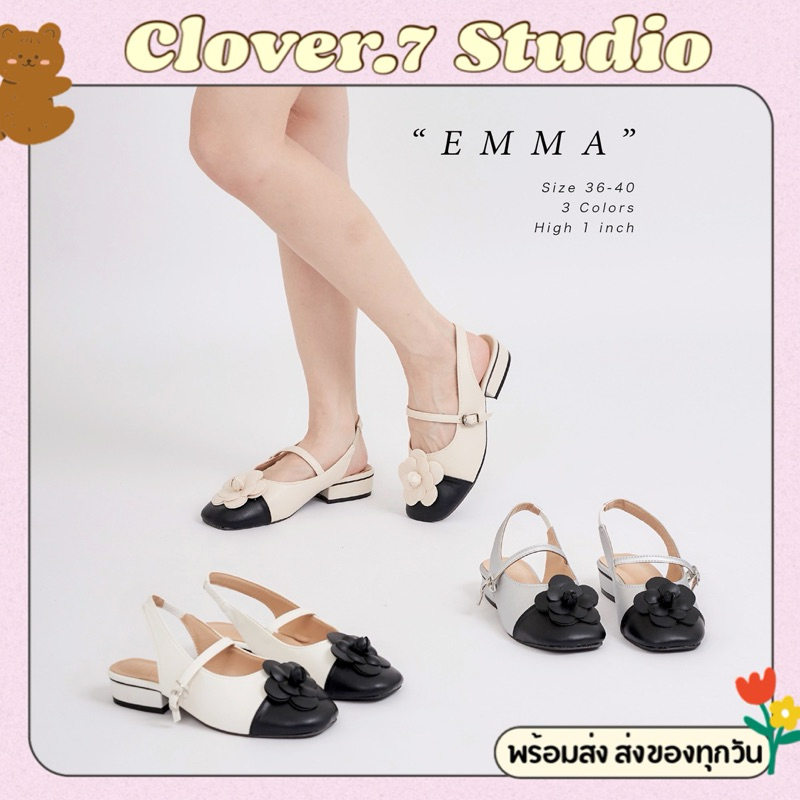 ˚✿ EMMA” เอ็มม่า ♡̶ “ แมรี่เจนรัดส้นแต่งดอกคามิเลียสูง 1 นิ้ว (พร้อมส่ง ส่งของทุกวัน)