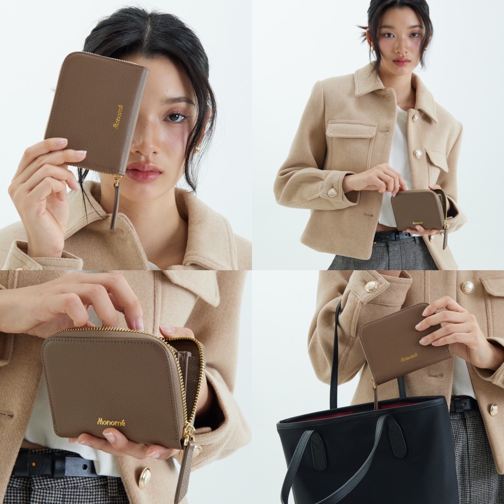 RAFFLE Zip around wallet กระเป๋าสตางค์ซิปล้อม หนังวัวแท้ทั้งใบ กระเป๋าตังค์ กระเป๋าหนังแท้