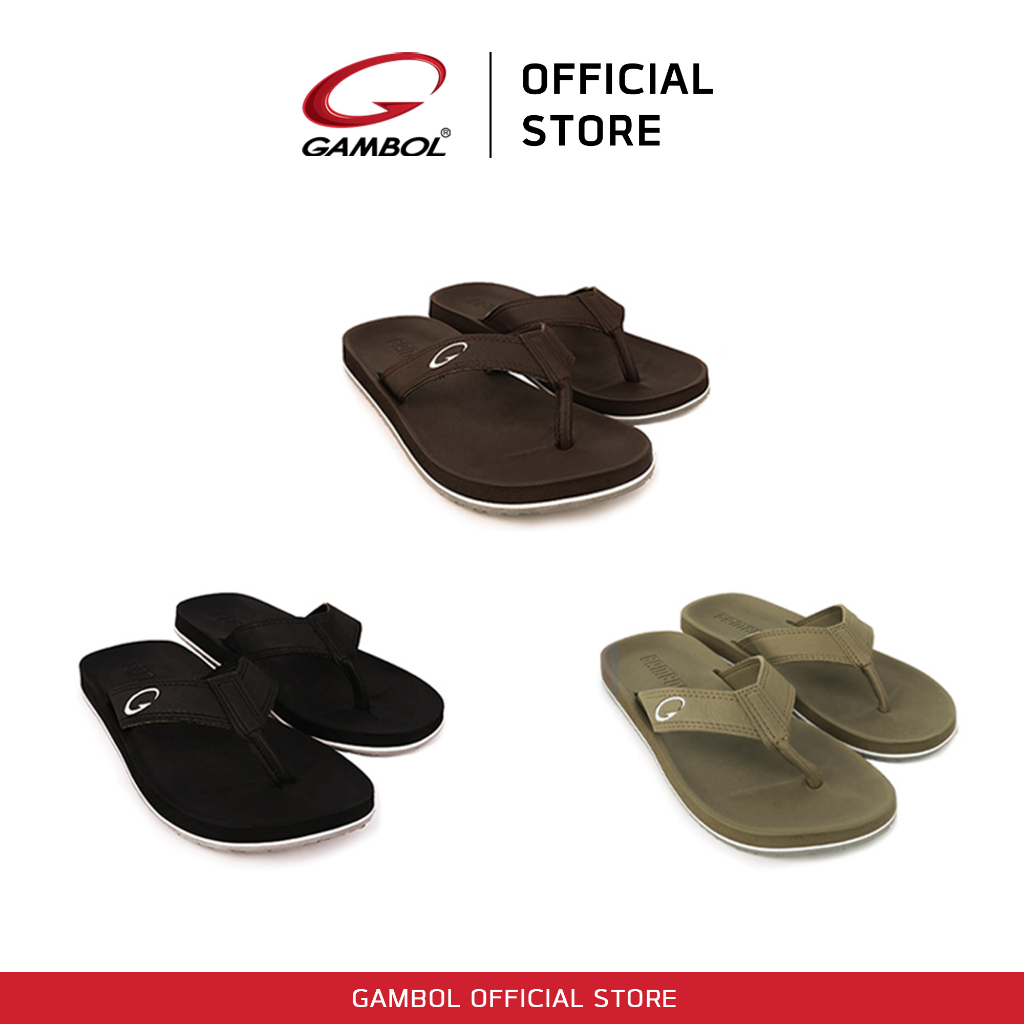GAMBOL แกมโบล ICONIC รองเท้าแตะหนีบชายหญิง (โทนเข้ม) รุ่น GM11267 / GW11267 Size 36-46