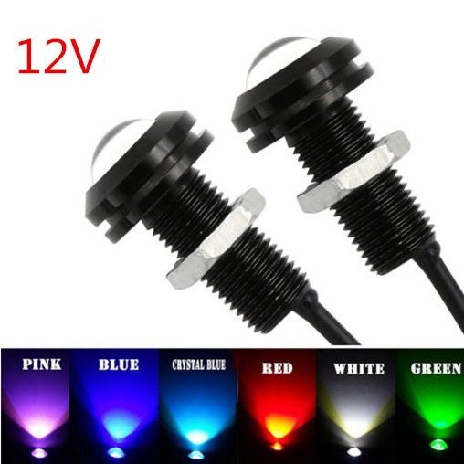 ไฟตาแมว3LED 12v มอเตอร์ไซค์ รถยนต์ ไฟตาแมว ไฟเดย์ไลท์ ไฟเลี้ยวDIY หลอดแอลดี ขนาด 23มม 1คู่