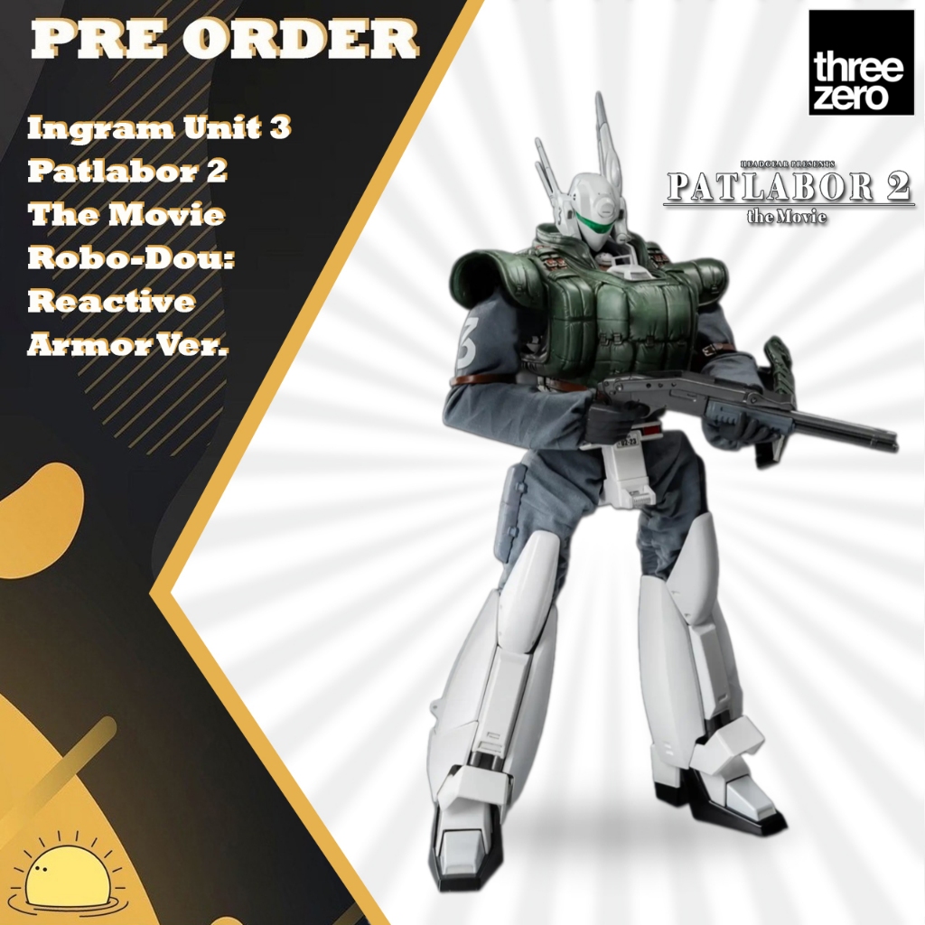 Pre-order threeZero x Patlabor 2: The Movie Robo-Dou Ingram Unit 3 Reactive Armor Version