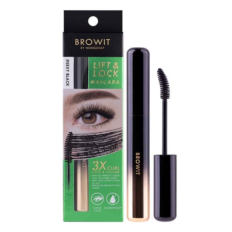 BROWIT ลิฟต์แอนด์ล็อกมาสคาร่า 6g บราวอิท #เซ็กซี่แบล็ก