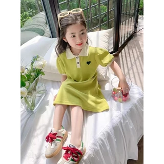 XX02 ชุดกระโปรงเด็ก มินิเดรสเทนนิส เดรสแฟชั่น น่ารักๆ 90-140 cm