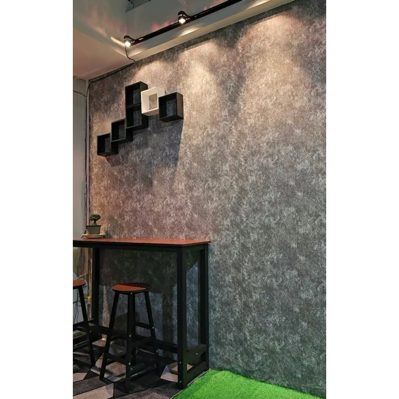 วอลเปเปอร์มีกาวในตัว ติดตั้งเองได้เลยค่ะ (ปูนเปลือย)