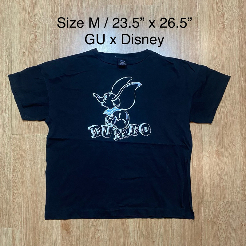 เสื้อยืด มือสอง จียู GU x Disney ช้าง Dumbo น่ารัก สภาพดี ของแท้