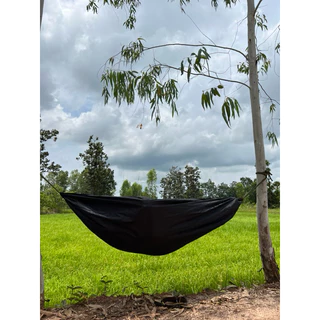 เปลผ้าร่มผ้าหนาสองชั้น ขนาดXXL ยาว 210 cm กว้าง 140 cm รับน้ำหนักได้ 120 กิโล (แถมเชือก 3 เมตร 2 เส้น = 6 เมตร)