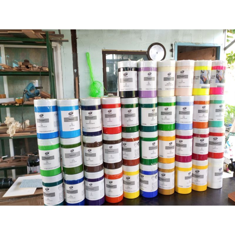 สีอคิลิค300ml.เเละ100ml.caiyi