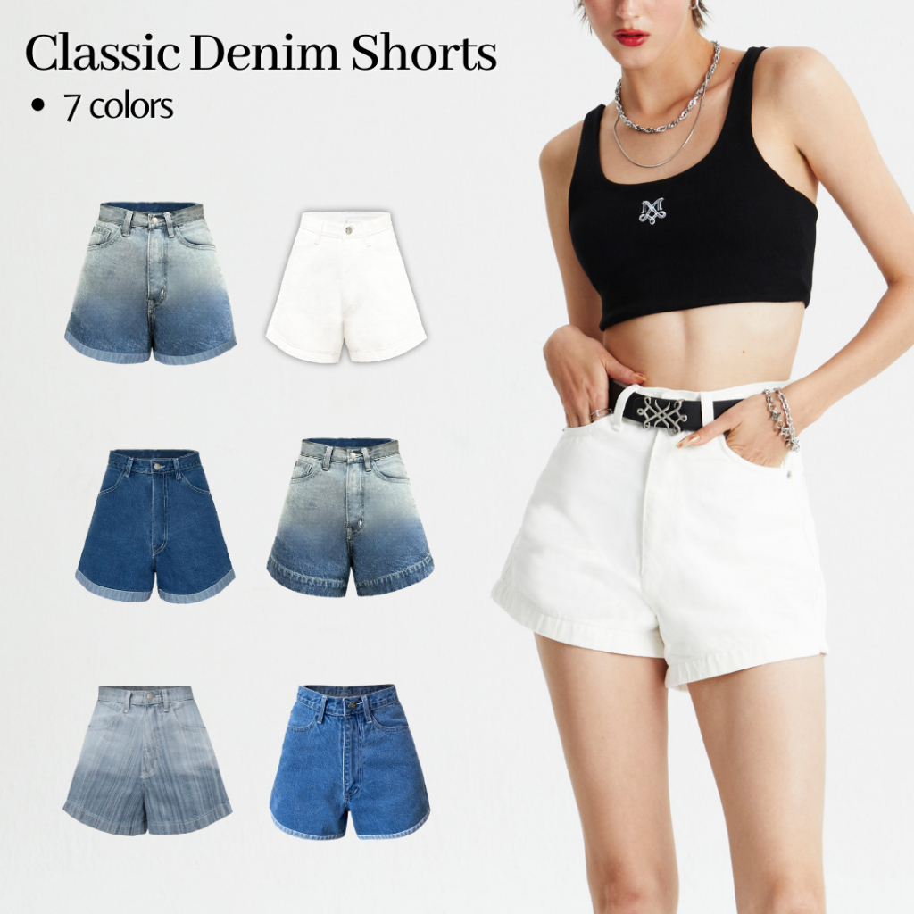 Merge Official - Classic Denim Shorts 01 6 Colors (พร้อมส่ง)