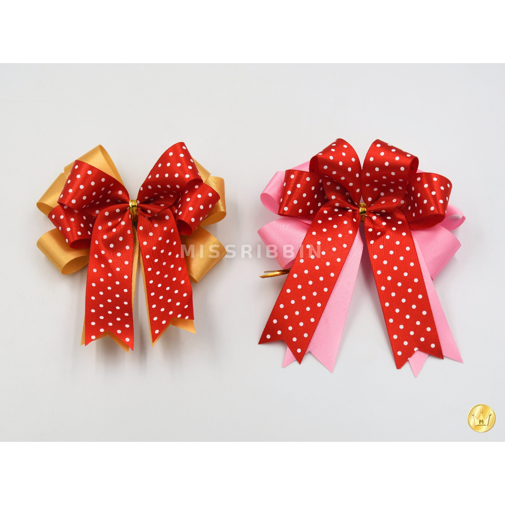 Sale!!!!โบว์สำเร็จ ขนาด 9*11 ซม ติดถุงขนม ติดของขวัญ ราคาประหยัด สุดคุ้ม