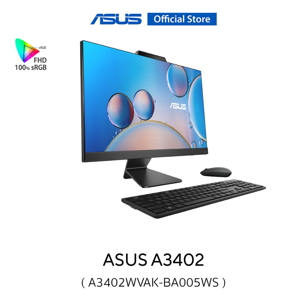 ASUS AiO A3 (A3402WVAK-BA005WS) 23.8'' FHD (1920x1080), Intel C7-150U, 16GB (8GB+8GB DDR5 SO-DIMM), 